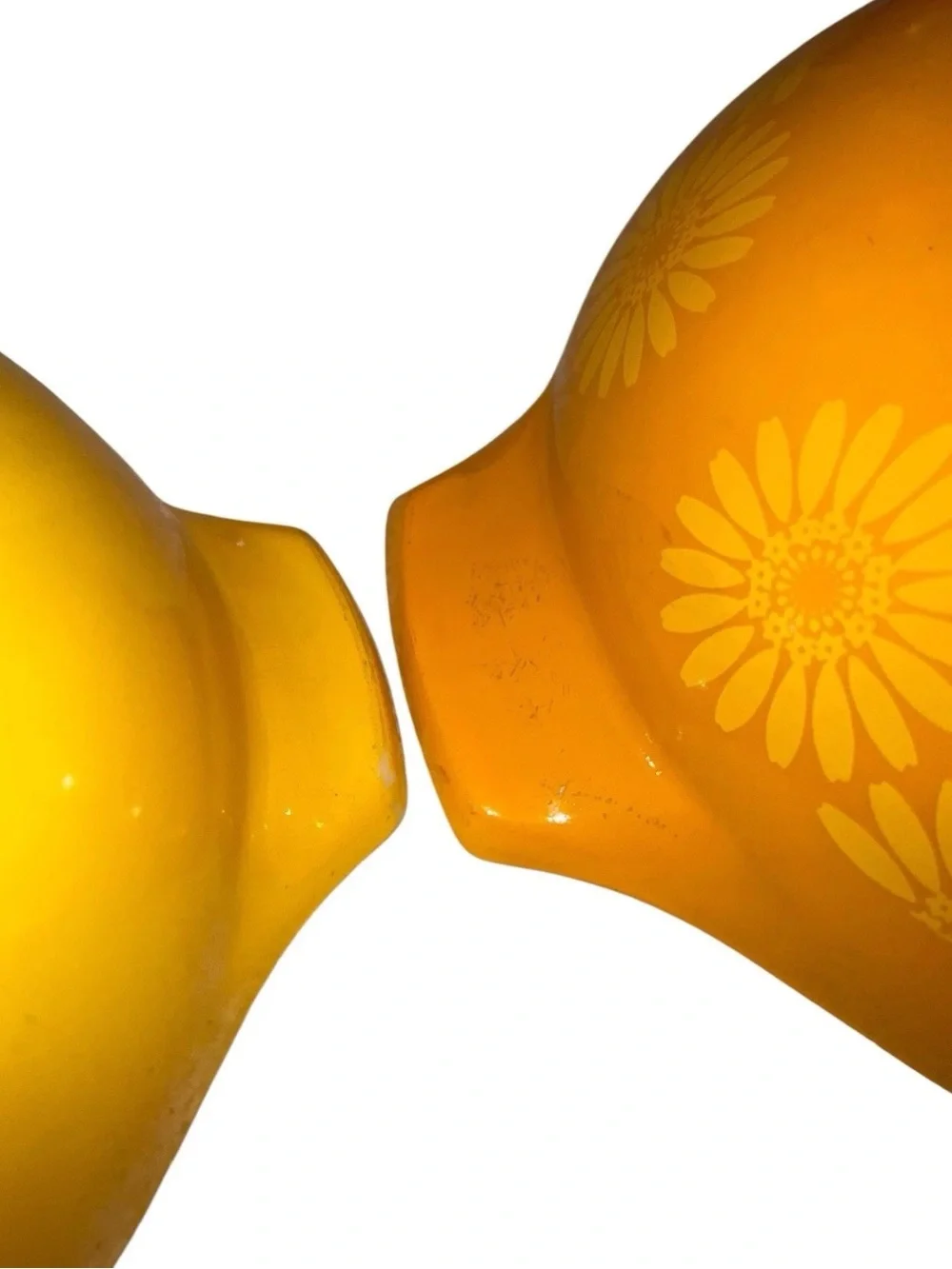 Vintage Pyrex Daisy Sunflower Cinderella Bowls 441 442 443 444 Set
